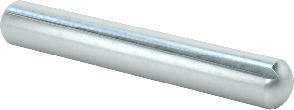 Çinko Kaplı Karbon Çelik Tam Yivli Pim, 2,5 mm Çap, 18 mm Uzunluk, Konik Yivler