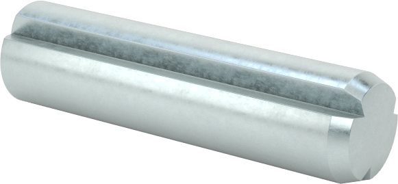 Çinko Kaplı Karbon Çelik Tam Yivli Pim, 3 mm Çap, 12 mm Uzunluk, Paralel Yivler