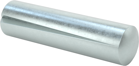 Çinko Kaplı Karbon Çelik Tam Yivli Pim, 3 mm Çap, 12 mm Uzunluk, Konik Yivler