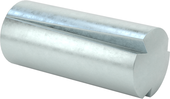 Çinko Kaplı Karbon Çelik Tam Yivli Pim, 4 mm Çap, 10 mm Uzunluk, Konik Yivler