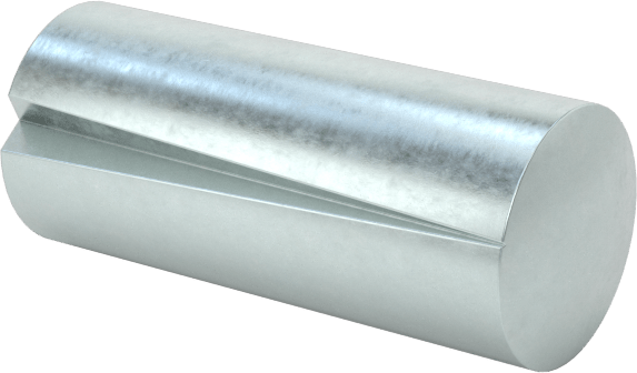 Çinko Kaplı Karbon Çelik Tam Yivli Pim, 4 mm Çap, 10 mm Uzunluk, Konik Yivler