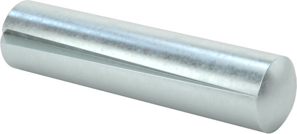 Çinko Kaplı Karbon Çelik Tam Yivli Pim, 4 mm Çap, 18 mm Uzunluk, Konik Yivler
