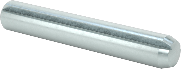 Çinko Kaplı Karbon Çelik Tam Yivli Pim, 4 mm Çap, 26 mm Uzunluk, Paralel Yivler