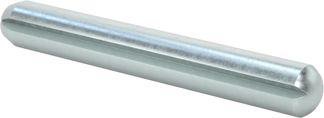 Çinko Kaplı Karbon Çelik Tam Yivli Pim, 4 mm Çap, 30 mm Uzunluk, Paralel Yivler