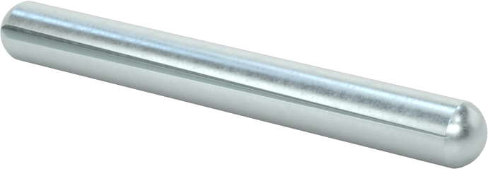 Çinko Kaplı Karbon Çelik Tam Yivli Pim, 5 mm Çap, 45 mm Uzunluk, Konik Yivler