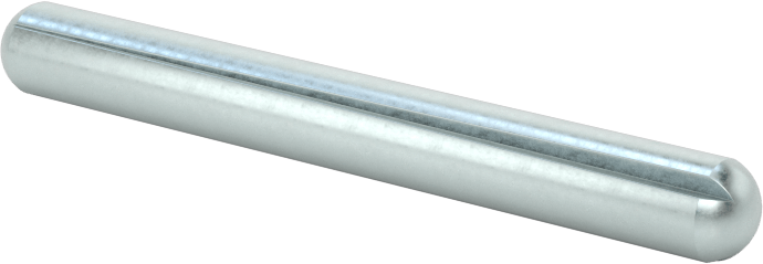 Çinko Kaplı Karbon Çelik Tam Yivli Pim, 5 mm Çap, 45 mm Uzunluk, Konik Yivler