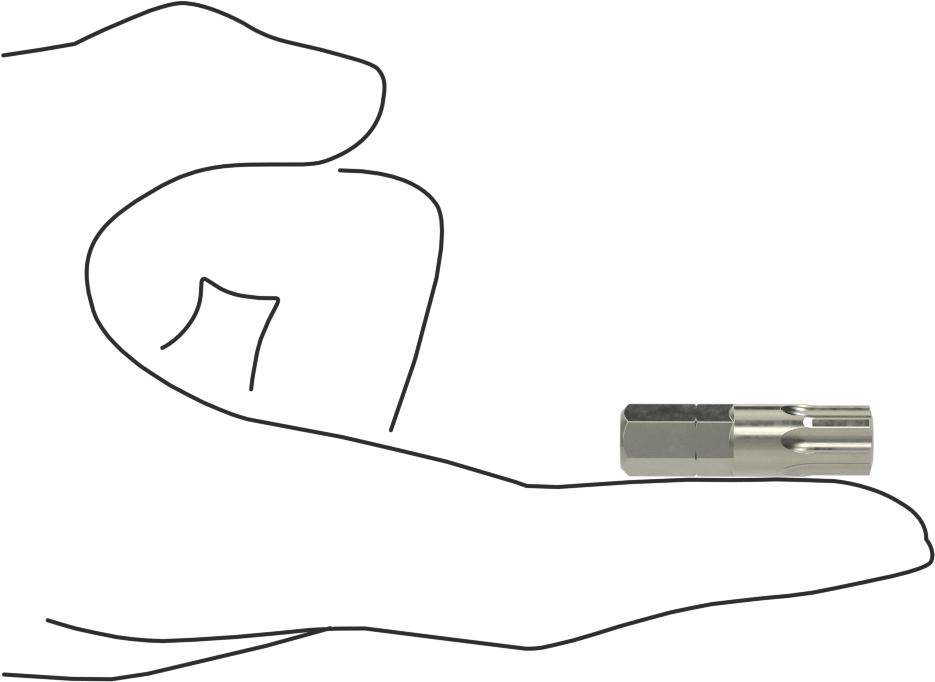 IP50 Torx-Plus Ucu, 5/16" Altıgen Şaft