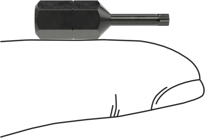 IP8 Torx-Plus Ucu, 1/4" Altıgen Şaft