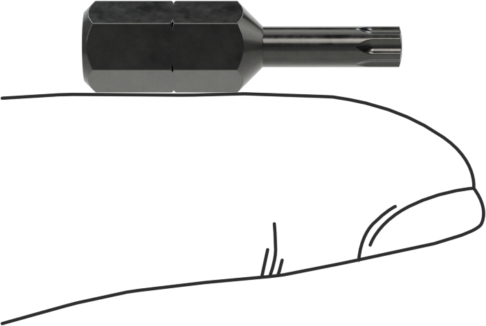 IP15 Torx-Plus Ucu, 1/4" Altıgen Şaft