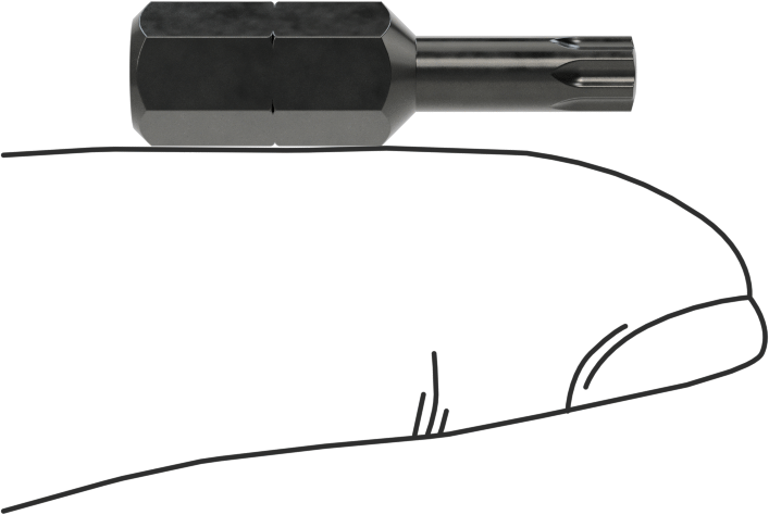 IP20 Torx-Plus Ucu, 1/4" Altıgen Şaft