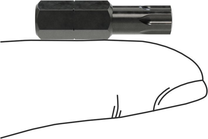 IP30 Torx-Plus Ucu, 1/4" Altıgen Şaft
