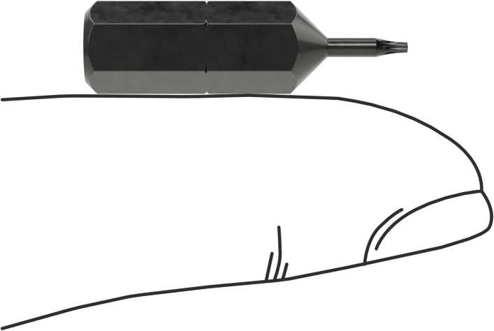 IP1 Torx-Plus Ucu, 1/4" Altıgen Şaft