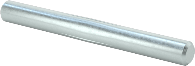 Kısmen Yivli Çinko Kaplı Çelik Pim, Paralel Merkez Oluk, 2,5 mm Çap, 24 mm Uzunluk