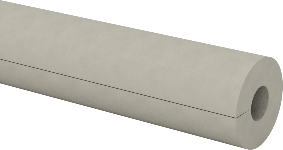 Polietilen Köpük Boru Yalıtımlı Yarık Boru, 1/2" Kalınlık, -295° ila 200°F Sıcaklık, Beyaz, 5/8" ID
