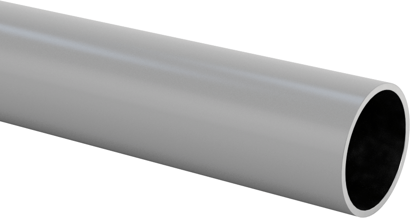 Basınçlı Hava için Alüminyum Hızlı Bağlantı Borusu, Gri, 3/4" OD, 0.709" ID, 8 Fit Uzunluk