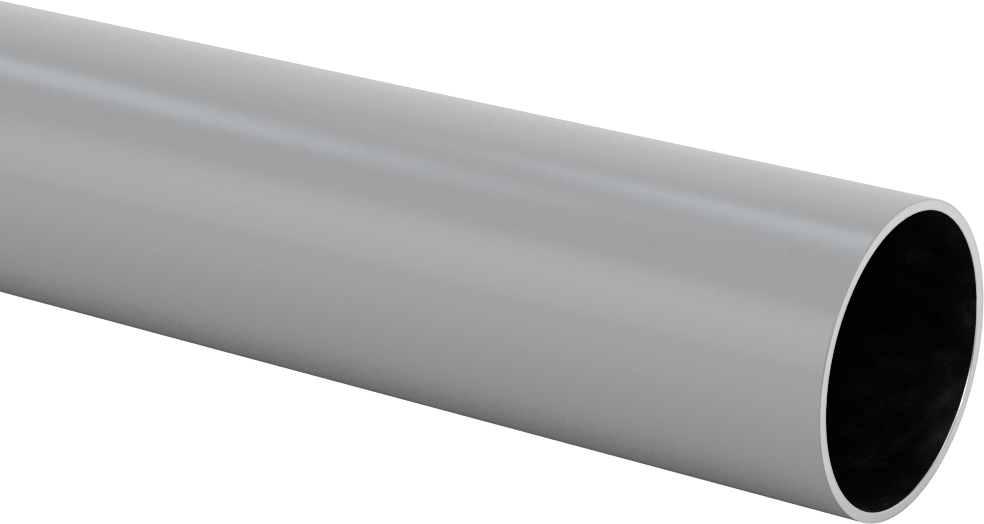 Basınçlı Hava için Alüminyum Hızlı Bağlantı Borusu, Gri, 1-1/2" OD, 1.472" ID, 8 Fit Uzunluk