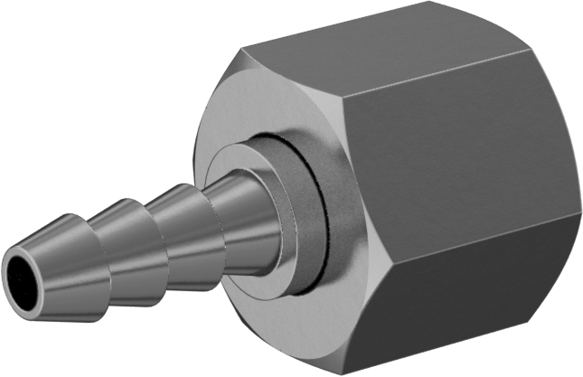 Hava ve Su için Sıkı Sızdırmaz Dikenli Hortum Bağlantı Parçası, 1/8" Hortum İç Çapı için Düz Adaptör, 1/8 NPSM Dişi