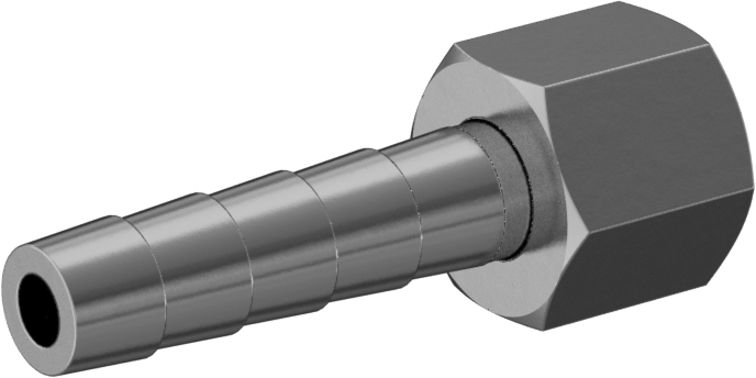 Hava ve Su için Sıkı Sızdırmaz Dikenli Hortum Bağlantı Parçası, 1/4" Hortum İç Çapı için Düz Adaptör, 1/8 NPSM Dişi