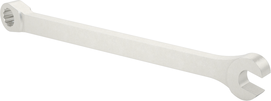 12 Uçlu Açıklık Kombinasyon Anahtarı, Mat Krom Kaplaması, 5/16" Boyut, 5-3/8" Toplam Uzunluk