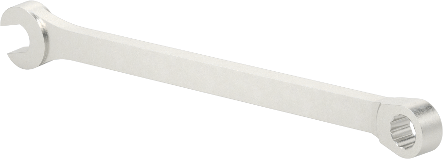 12 Uçlu Açıklık Kombinasyon Anahtarı, Mat Krom Kaplaması, 5/16" Boyut, 5-3/8" Toplam Uzunluk