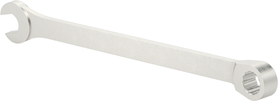 12 Uçlu Açıklık Kombinasyon Anahtarı, Mat Krom Kaplaması, 3/8" Boyut, 6-1/4" Toplam Uzunluk