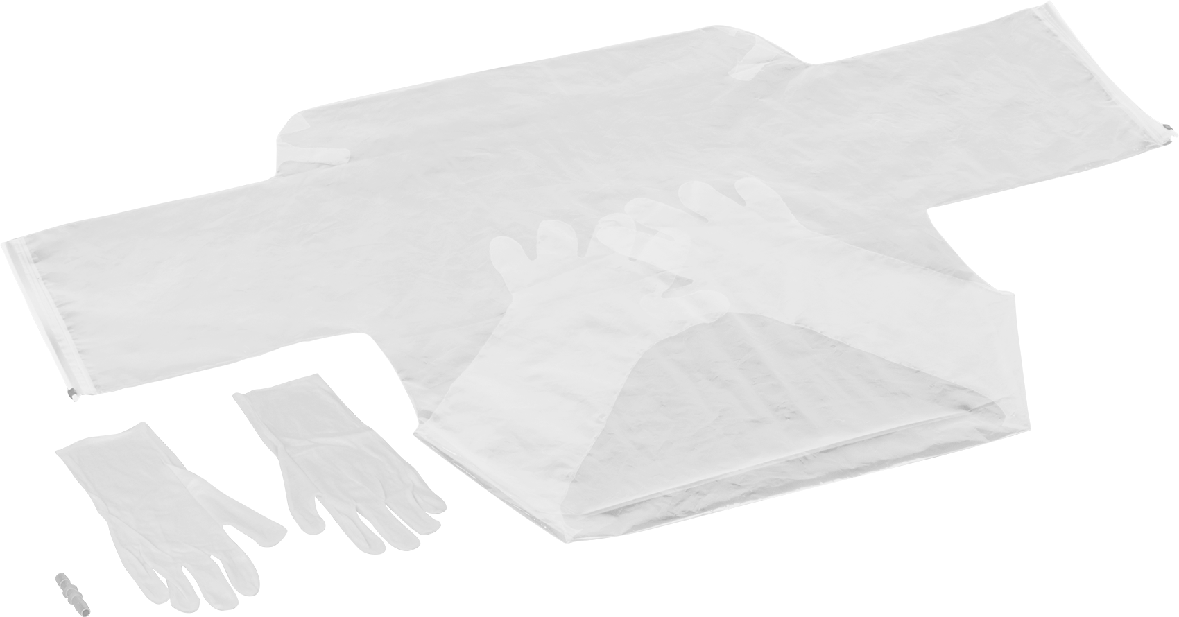 Eldiven Torbası, Polietilen, 2 Açıklık, 12 inç Yükseklik x 20 inç Genişlik x 20 inç Derinlik Toplam