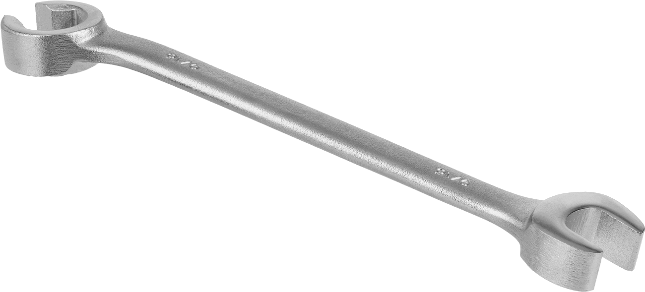 Secure-Grip Açık Uçlu Anahtar, Altıgen ve Yuvarlak Açıklıklar, 9/16" Boyut, 7" Toplam Uzunluk