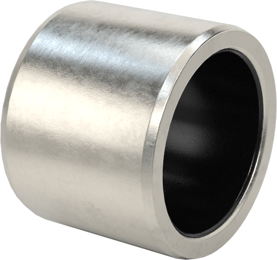 Kuru Çalışmalı Metal Takviyeli PTFE Kovanlı Rulman, 17-4 PH Paslanmaz Çelik Gövde, 5/8" Mil Çapı için, 5/8" Uzunluk