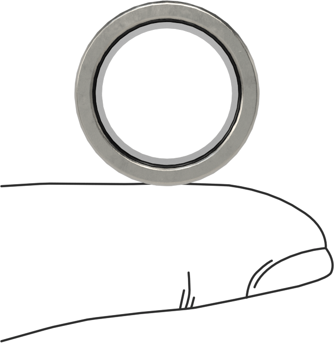 Kuru Çalışmalı Metal Takviyeli PTFE Kovanlı Rulman, 17-4 PH Paslanmaz Çelik Gövde, 5/8" Mil Çapı için, 5/8" Uzunluk