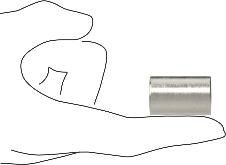 Kuru Çalışmalı Metal Takviyeli PTFE Kovanlı Rulman, 17-4 PH Paslanmaz Çelik Gövde, 5/8" Mil Çapı için, 1-1/4" Uzunluk