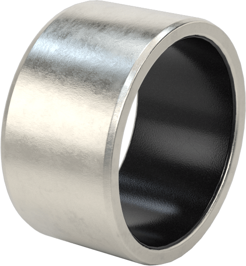 Kuru Çalışmalı Metal Takviyeli PTFE Kovanlı Rulman, 17-4 PH Paslanmaz Çelik Gövde, 1" Mil Çapı için, 5/8" Uzunluk