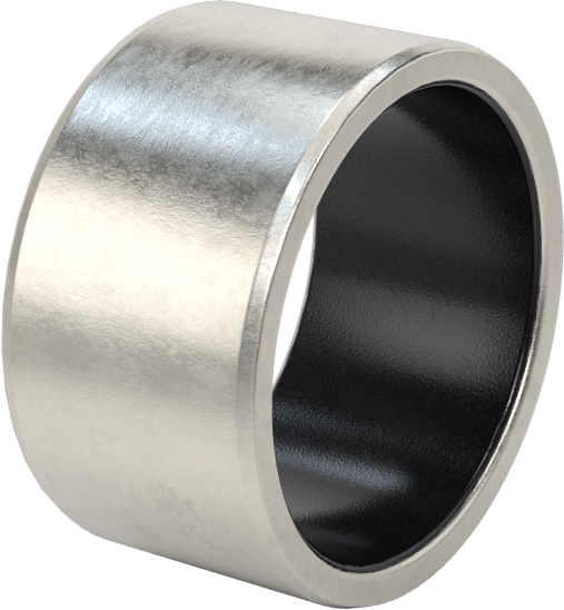 Kuru Çalışmalı Metal Takviyeli PTFE Kovanlı Rulman, 17-4 PH Paslanmaz Çelik Gövde, 1" Mil Çapı için, 5/8" Uzunluk