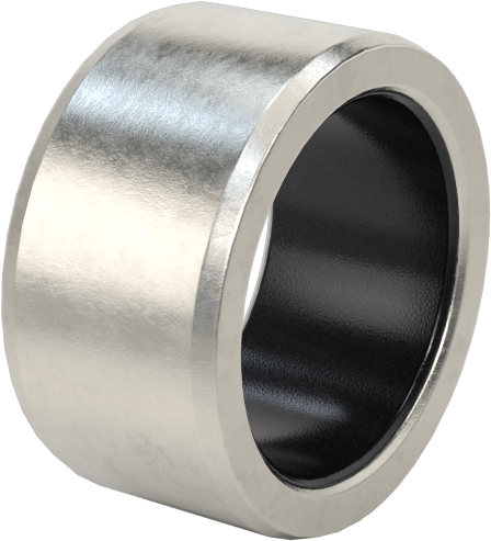 Kuru Çalışmalı Metal Takviyeli PTFE Kovanlı Rulman, 17-4 PH Paslanmaz Çelik Gövde, 3/8" Mil Çapı, 1/4" Uzunluk