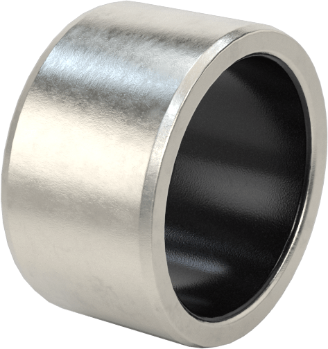 Kuru Çalışmalı Metal Takviyeli PTFE Kovanlı Rulman, 17-4 PH Paslanmaz Çelik Gövde, 1/2" Mil Çapı için, 11/32" Uzunluk