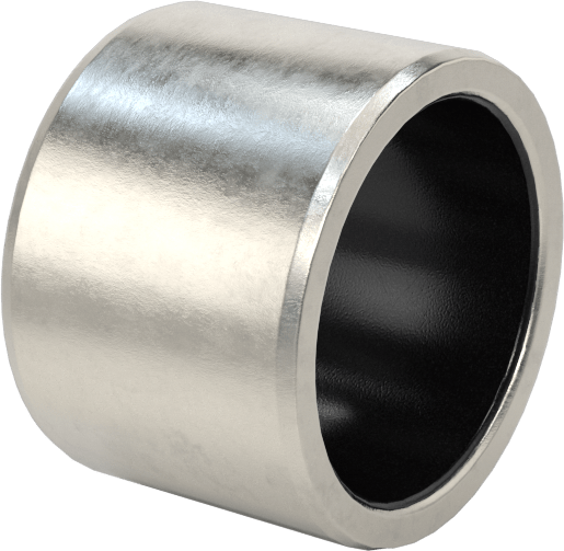 Kuru Çalışmalı Metal Takviyeli PTFE Kovanlı Rulman, 17-4 PH Paslanmaz Çelik Gövde, 1/2" Mil Çapı için, 7/16" Uzunluk
