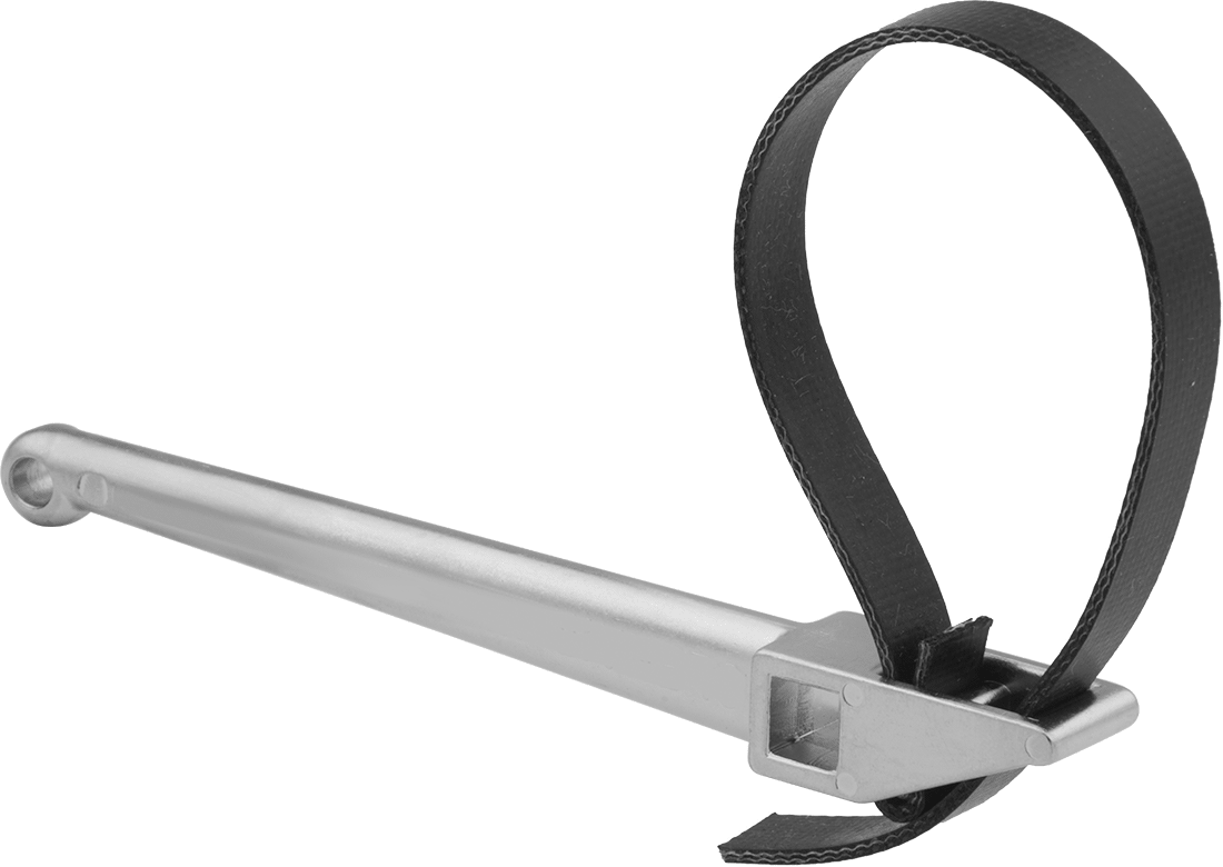 Kare Tahrikli Kayış Anahtarı, 3/8" Kare Tahrik Boyutu, 1/2“ ila 2” Dış Çap için