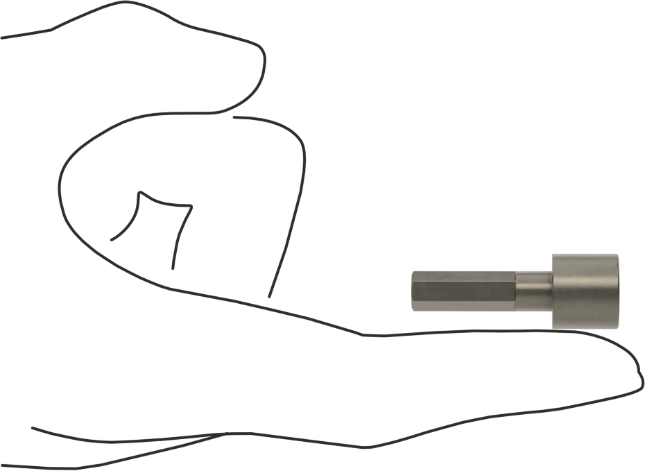 3/8" Somun Anahtarı Ucu, 1/4" Altıgen Şaft