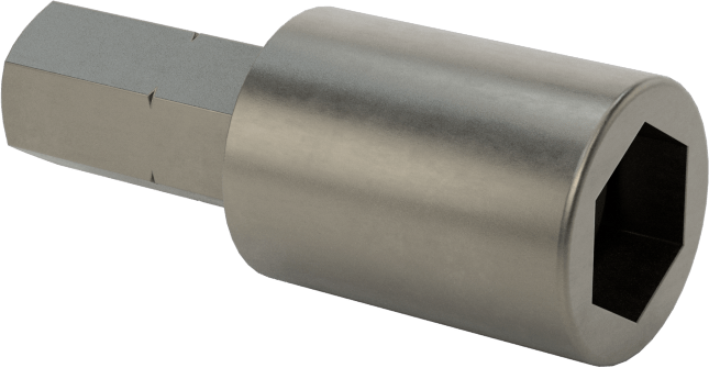 Bağlantı Elemanı Tutucu Somun Anahtarı Ucu, 1/4" Altıgen Şaft Boyutu, 7 mm Boyut