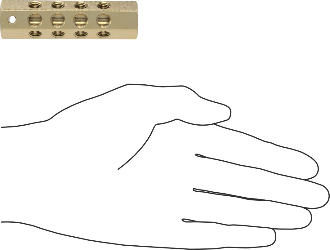 Minyatür Altıgen Manifold, 1/8 NPT x 1/16 NPT