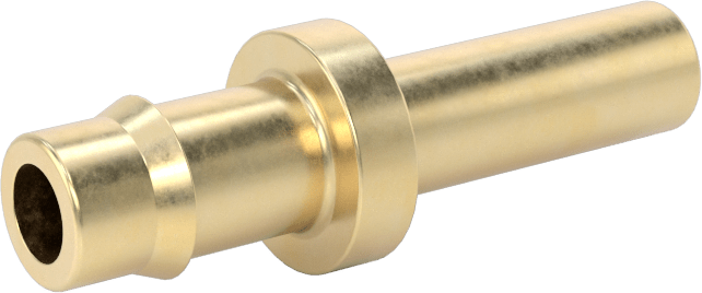 Pirinç Düşük Basınçlı Dikenli Boru Bağlantısı, Düz Adaptör, 1/4" Boru İç Çapı için, 1/4" Boru Gövde Dış Çapı