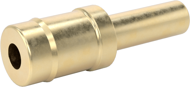 Pirinç Düşük Basınçlı Dikenli Boru Bağlantısı, Düz Adaptör, 3/8" Boru İç Çapı için, 1/4" Boru Gövde Dış Çapı