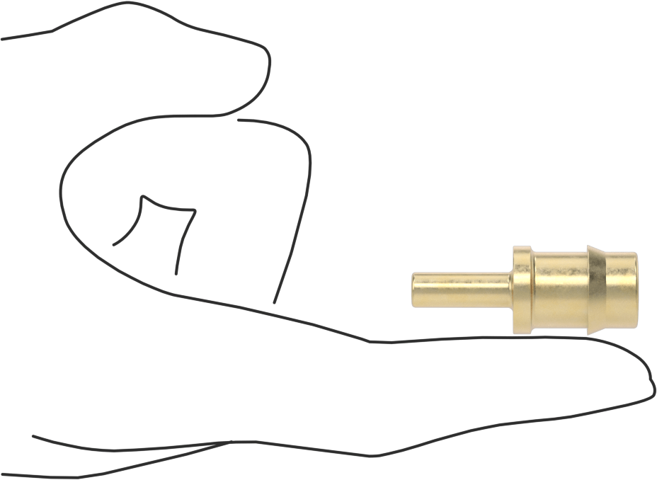 Pirinç Düşük Basınçlı Dikenli Boru Bağlantısı, Düz Adaptör, 1/2" Boru İç Çapı için, 1/4" Boru Gövde Dış Çapı