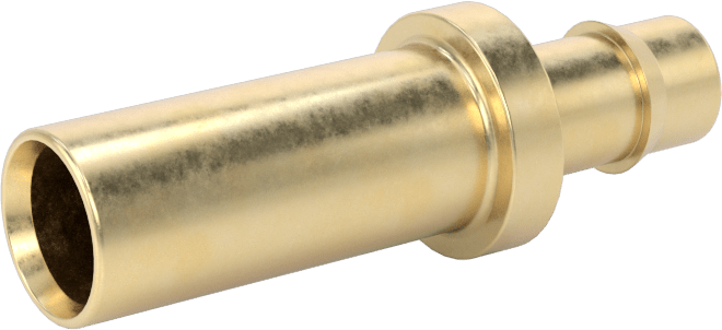 Pirinç Düşük Basınçlı Dikenli Boru Bağlantısı, Düz Adaptör, 1/4" Boru İç Çapı için, 3/8" Boru Gövde Dış Çapı