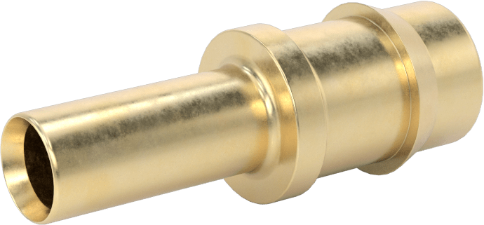 Pirinç Düşük Basınçlı Dikenli Boru Bağlantısı, Düz Adaptör, 1/2" Boru İç Çapı için, 3/8" Boru Gövde Dış Çapı