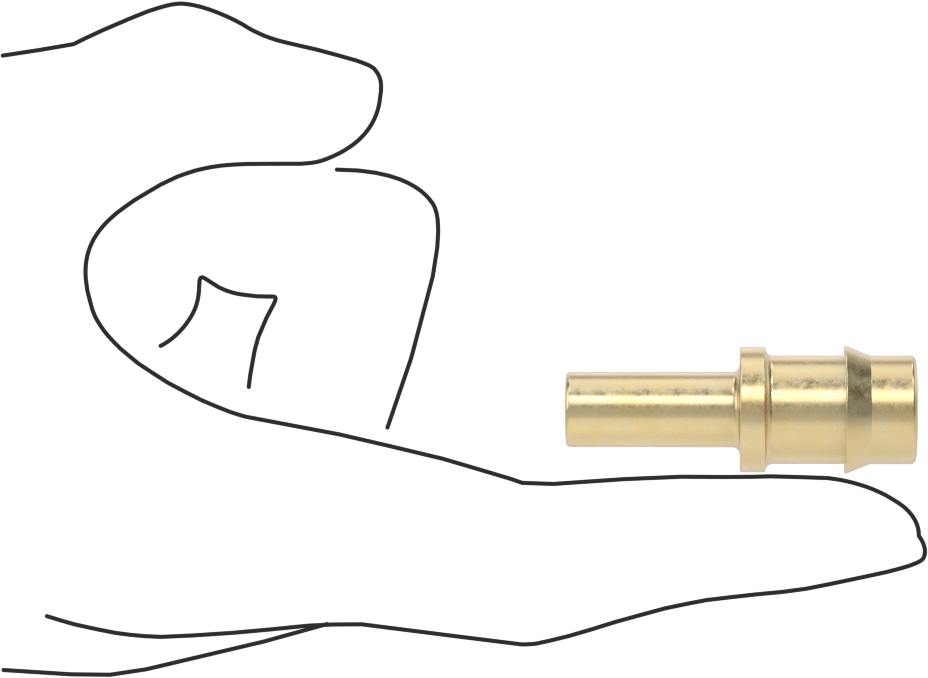 Pirinç Düşük Basınçlı Dikenli Boru Bağlantısı, Düz Adaptör, 1/2" Boru İç Çapı için, 3/8" Boru Gövde Dış Çapı