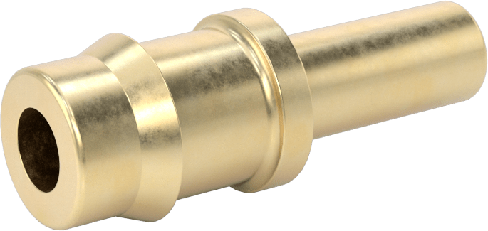 Pirinç Düşük Basınçlı Dikenli Boru Bağlantısı, Düz Adaptör, 1/2" Boru İç Çapı için, 3/8" Boru Gövde Dış Çapı