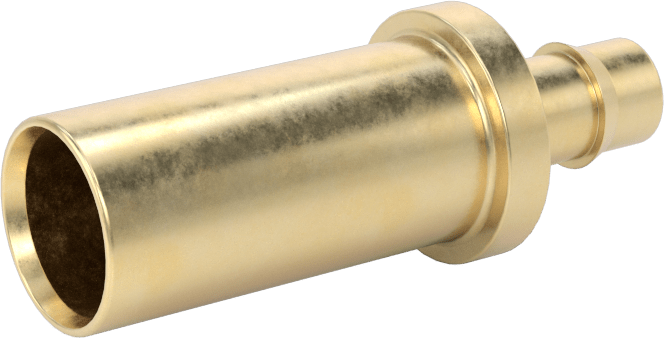 Pirinç Düşük Basınçlı Dikenli Boru Bağlantısı, Düz Adaptör, 1/4" Boru İç Çapı için, 1/2" Boru Gövde Dış Çapı