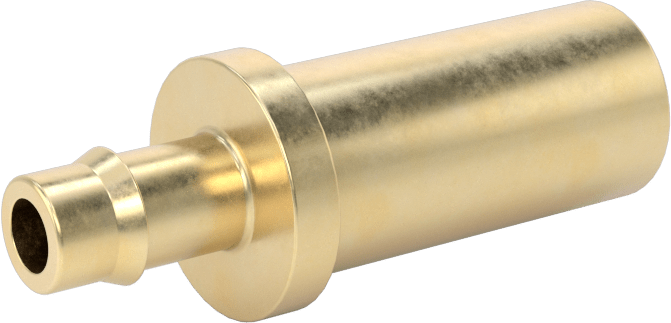 Pirinç Düşük Basınçlı Dikenli Boru Bağlantısı, Düz Adaptör, 1/4" Boru İç Çapı için, 1/2" Boru Gövde Dış Çapı