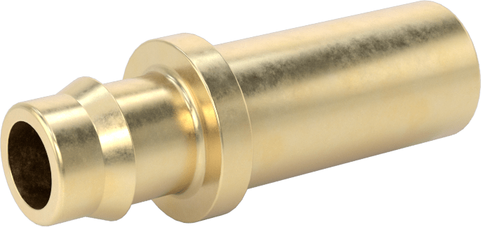Pirinç Düşük Basınçlı Dikenli Boru Bağlantısı, Düz Adaptör, 3/8" Boru İç Çapı için, 1/2" Boru Gövde Dış Çapı
