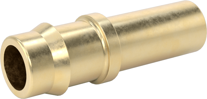 Pirinç Düşük Basınçlı Dikenli Boru Bağlantısı, Düz Adaptör, 1/2" Boru İç Çapı için, 1/2" Boru Gövde Dış Çapı